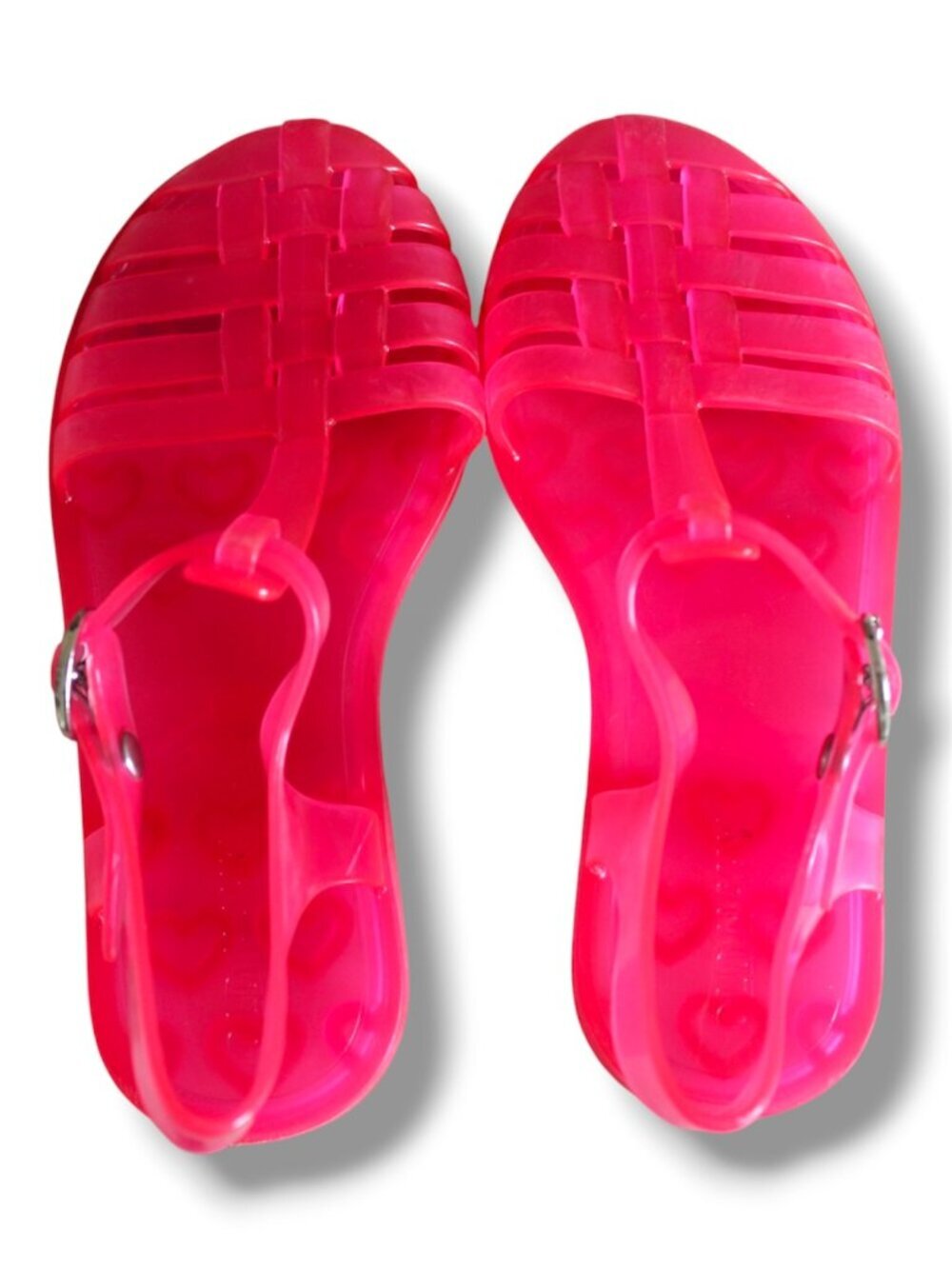Girl's size 12 Hot Pink Old Navy Jelly Sandals Good Condition